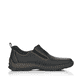 Tiefschwarze Rieker Herren Slipper 05363-00 mit einer schockabsorbierenden Sohle. Schuh Innenseite
