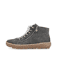 
Asphaltgraue Rieker Damen Schnürschuhe N1020-45 mit Schnürung und Reißverschluss. Schuh Außenseite