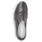 Schwarze Rieker Damen Slipper 41751-01 mit einem Gummizug. Schuh von oben.