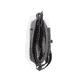 Sac à main Rieker H1340-42 en gris avec sangle décorative tressée, fermeture éclair et poche pour téléphone portable. Ouvert.