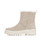 Beige Rieker Damen Kurzstiefel W2172-62 aus Rauleder. Schuh Außenseite.