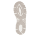 Weisse Rieker Sport Damen Sneaker Low W4201-80. Schuh Laufsohle.