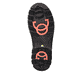 Tiefschwarze Rieker Damen Kurzstiefel X8250-00 mit Flip-Grip Sohle. Schuh Laufsohle.