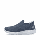 Chaussons Rieker bleus pour femme M5072-10 avec bande élastique. Côté extérieur de la chaussure.