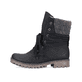 
Nachtschwarze Rieker Damen Schnürstiefel 78531-00 mit einer robusten Profilsohle. Schuh Außenseite