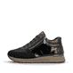 Weiße Rieker Damen Sneaker Low N1403-80 mit Reißverschluss sowie Extraweite H. Schuh Außenseite gespiegelt.