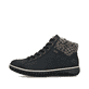 
Ozeanblaue Rieker Damen Schnürschuhe Z4243-14 mit einer robusten Profilsohle. Schuh Außenseite