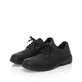 Schwarze Rieker Herren Schnürschuhe 05001-00 mit wasserabweisender TEX-Membran. Schuhpaar seitlich schräg.
