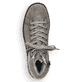 Graue Rieker Damen Schnürstiefel Z4230-40 mit wasserabweisender TEX-Membran. Schuh von oben.