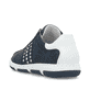 Blaue Rieker Damen Schnürschuhe 42408-14 mit der Extraweite H. Schuh von hinten.