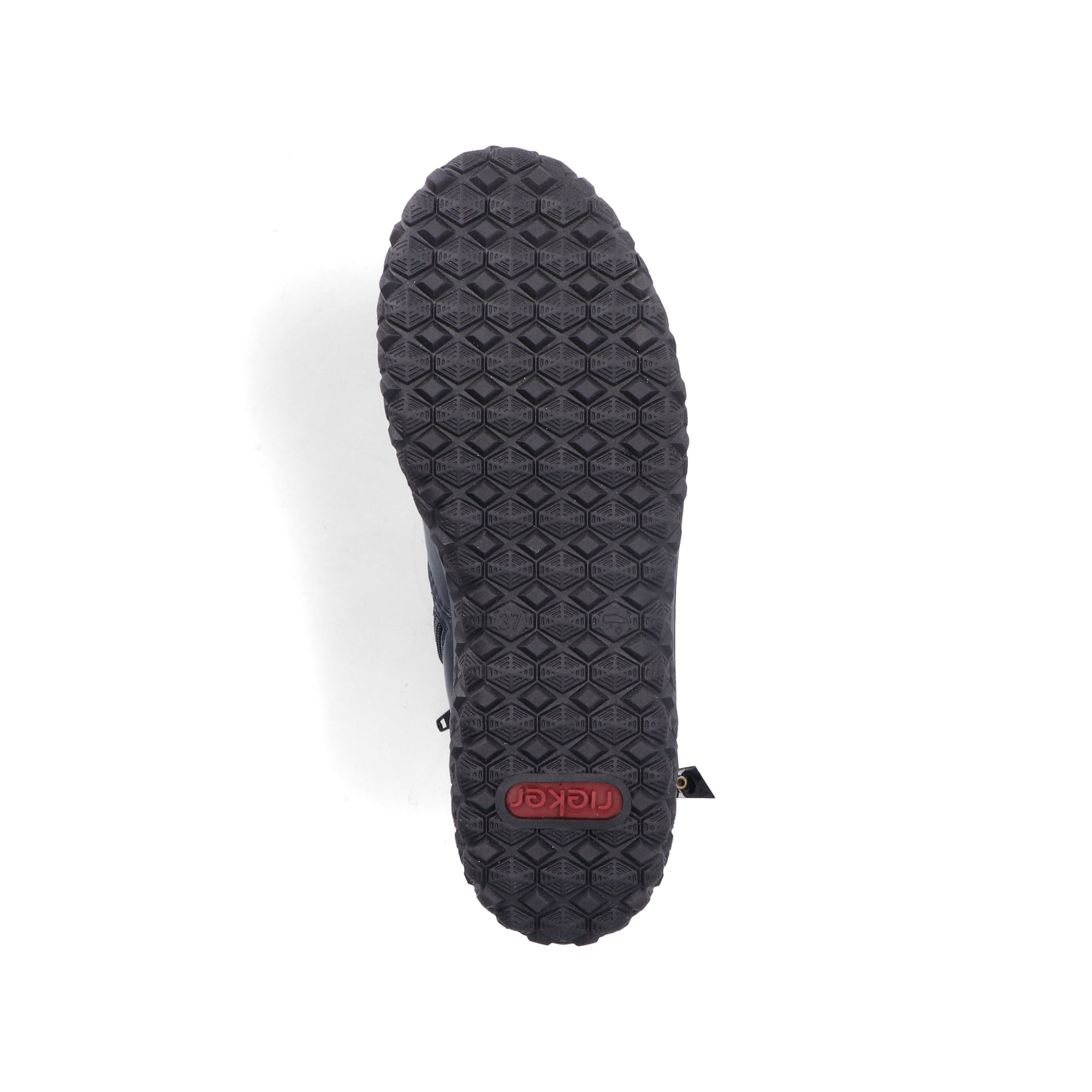 Blaue Rieker Damen Kurzstiefel 59585-14 mit Reißverschluss sowie Extraweite H. Schuh Laufsohle.