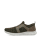 Grüne Rieker Herren Slipper B7796-54 mit einem Gummizug sowie Komfortweite G 1/2. Schuh Außenseite.