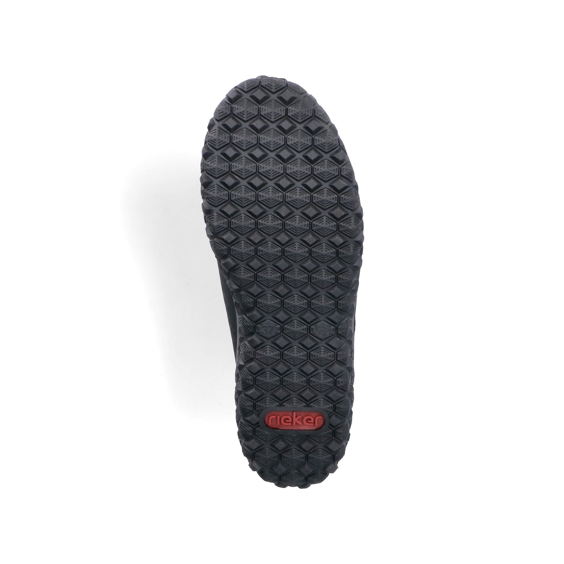 Schwarze Rieker Damen Kurzstiefel 59500-00 mit Leo-Print sowie Reißverschluss. Schuh Laufsohle.