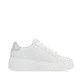 Weiße Rieker Damen Sneaker Low W0505-80 mit ultra leichter und dämpfender Sohle. Schuh Innenseite.