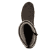 Dunkelbraune Rieker Damen Hochschaftstiefel Y9190-25 mit Filz-Kragen. Schuh von oben.