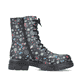 Mehrfarbige Rieker Damen Biker Boots Z9120-90 mit Schnürung und Reißverschluss. Schuh Innenseite