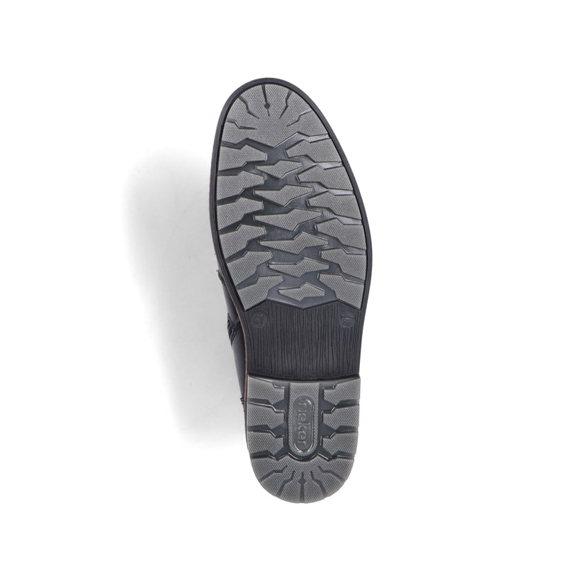 Bottes à lacets Rieker noires pour homme F4544-00 avec membrane RiekerTEX. Semelle extérieure de la chaussure.
