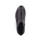 Bottines Rieker noires pour femmes X9165-00 avec fermeture éclair. Chaussure vue de dessus.