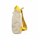 Rieker Damen Rucksack H1607-60 in Hellbeige aus Textil mit Reißverschluss. Rucksack getragen Knie.
