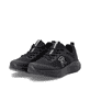 Schwarze Rieker Sport Herren Sneaker Low U4400-00. Schuhpaar seitlich schräg.