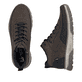 Schwarz-dunkelbraune Rieker Herren Sneaker High B9303-25 aus Rauleder. Schuh von oben, liegend.
