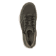 Grüne Rieker Herren Sneaker Low 16901-54 mit Reißverschluss sowie Extraweite H. Schuh von oben.