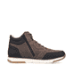 Nussbraune Rieker Herren Schnürstiefel B2044-25 mit einer robusten Profilsohle. Schuh Innenseite