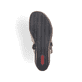 Beige Rieker Keilsandaletten 68163-62 mit trendigen Schnalle. Schuh Laufsohle.