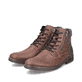 Tabakbraune Rieker Herren Schnürstiefel F3944-24 mit Schnürung und Reißverschluss. Schuh Innenseite