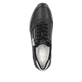 Schwarze Rieker Damen Sneaker Low N9301-00 mit einem Reißverschluss. Schuh von oben.