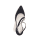 Schwarze Rieker Pumps 41153-00 mit einer griffigen Sohle. Schuh von oben.