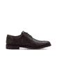 Dunkelbraune Rieker Herren Schnürschuhe 13523-25 aus Glattleder. Schuh Innenseite.