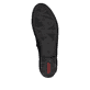 Schwarze Rieker Damen Slipper 51989-00 mit Strasssteinen sowie einem Gummizug. Schuh Laufsohle.