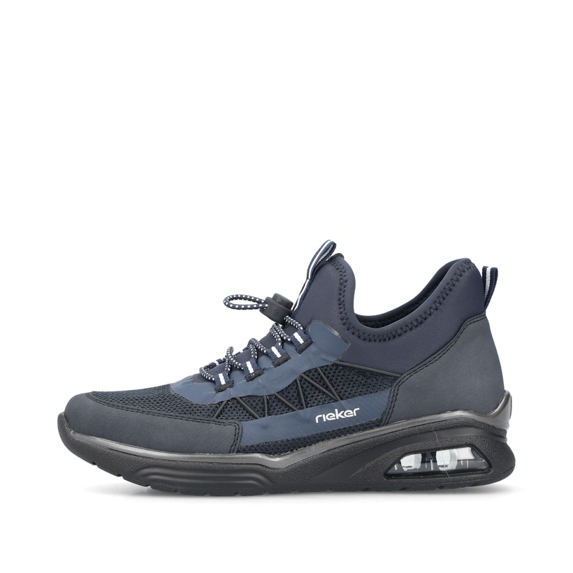 Weiße Rieker Damen Sneaker Low M5520-91 mit einer strapazierfähigen Sohle. Schuh Außenseite gespiegelt.