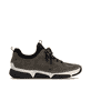 Dunkelgraue Rieker Damen Slipper 45976-45 aus Rauleder. Schuh Innenseite.