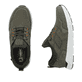 Grüne Rieker Herren Sneaker Low 09102-54 mit Gummizug sowie super leichter Sohle. Schuh von oben, liegend.