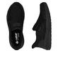 Schwarze Rieker Herren Slipper 06052-00 aus Rauleder. Schuh von oben, liegend.