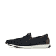 Blaue Rieker Herren Slipper 11955-14 aus Glattleder mit einem Gummizug. Schuh Außenseite.