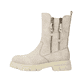 
Nachtschwarze Rieker Damen Biker Boots Z9133-00 mit Schnürung und Reißverschluss. Schuh seitlich schräg