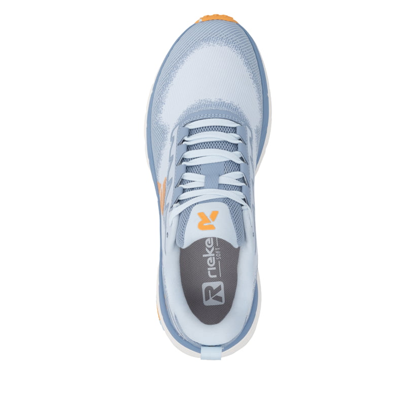 Blaue Rieker Sport Damen Sneaker Low W4500-12. Schuh von oben.