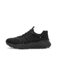 Schwarze Rieker Herren Sneaker Low U1303-00 mit Gummizug sowie flexibler Sohle. Schuh Außenseite.