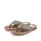 Grüne Rieker Herren Zehentrenner 21280-54 mit der Komfortweite G. Schuhpaar seitlich schräg.