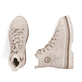 Hellbeige Rieker Damen Schnürstiefel Y6220-60 mit einem Reißverschluss. Schuh von oben, liegend.