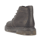 
Dunkelbraune Rieker Herren Schnürstiefel 31640-25 mit einer robusten Profilsohle. Schuh von hinten