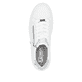 Weiße Rieker Damen Sneaker Low W2605-80 mit einem Reißverschluss. Schuh von oben.
