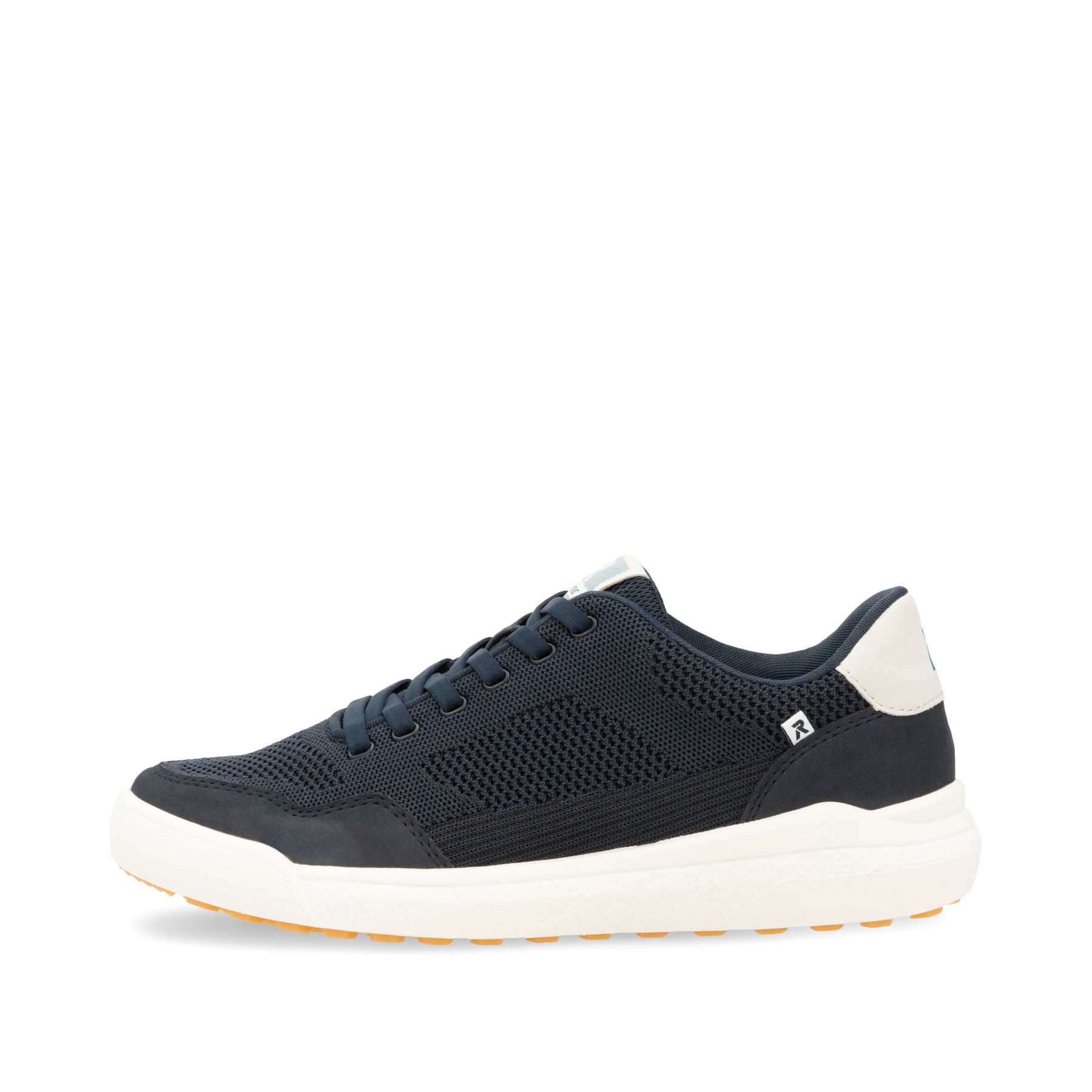 Blaue Rieker Herren Sneaker Low U1104-14 mit einer Schnürung. Schuh Außenseite.