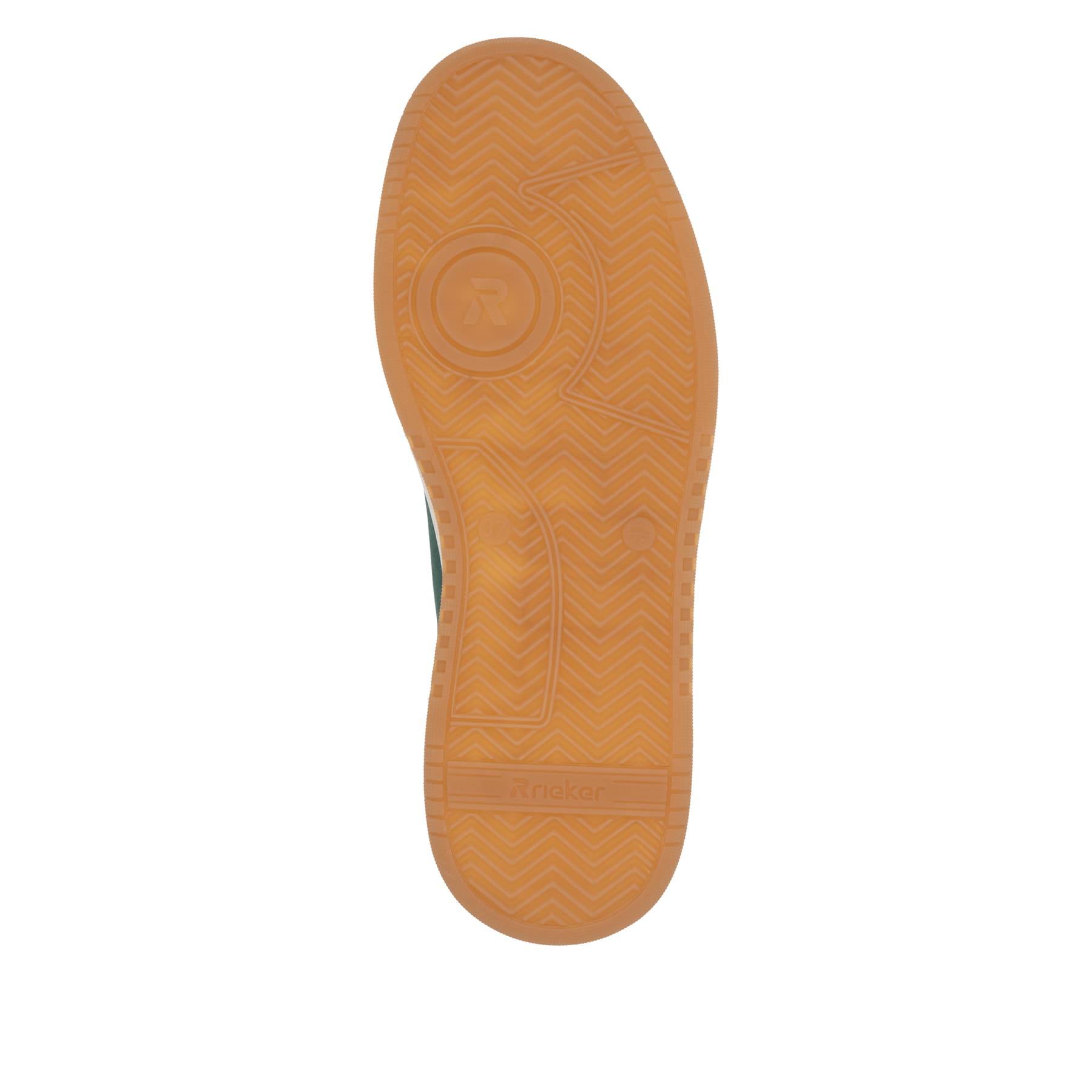 Baskets basses Rieker vertes pour femme W1900-54 avec semelle durable. Semelle extérieure de la chaussure.