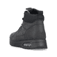 Schwarze Rieker Herren Schnürstiefel B1024-00 mit Rieker Air Sohlenfenster. Schuh von hinten.
