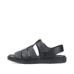 Schwarze Rieker Herren Sandalen 24262-00 mit einem Klettverschluss. Schuh Außenseite.