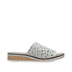 Blaue Rieker Damen Pantoletten V3693-10 mit Strasssteinen sowie leichter Sohle. Schuh Innenseite.